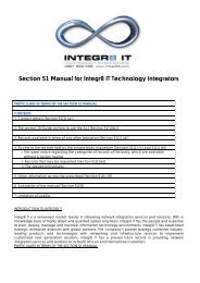 Section 51 Manual for Integr8 IT Technology ... - Integr8 Group