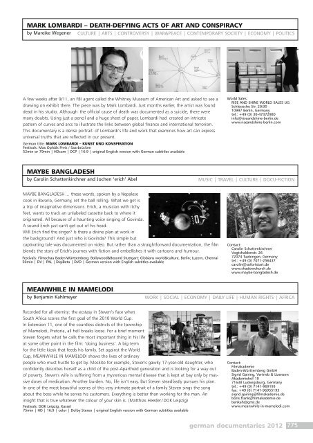 german documentaries 2012 (pdf - 7 mb)