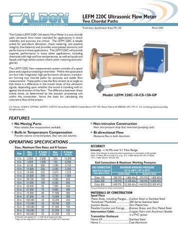 LEFM 220C Ultrasonic Flow Meter - ODS-instrumentatie NL