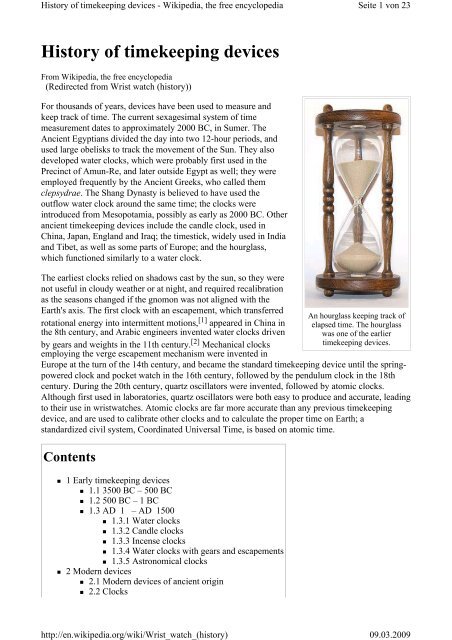 History of timekeeping devices