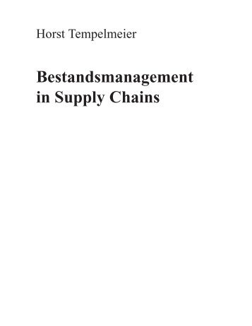 Bestandsmanagement in Supply Chains - POM Prof. Tempelmeier ...