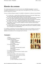 Histoire du costume - Ning Mui Kung Fu Organisation