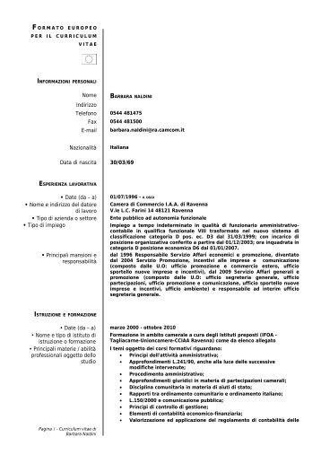 modello curriculum vitae europeo mac