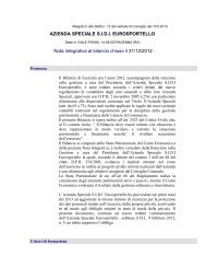 AZIENDA SPECIALE S.I.D.I. EUROSPORTELLO Nota integrativa al ...