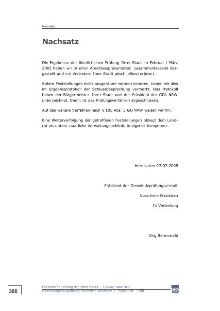 GPA Bericht Moers 2005 - CDU-Moers