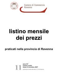 listino mensile dei prezzi - Camera di Commercio di Ravenna