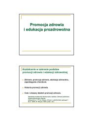 promocja zdrowia i edukacja prozdrowotna wyklad I