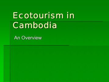 Ecotourism in Cambodia