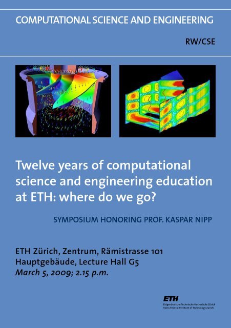 twelve years of computational science and engineering ... - ETH ZÃ¼rich