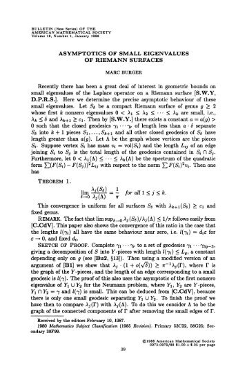 Asymptotics of small eigenvalues of Riemann surfaces