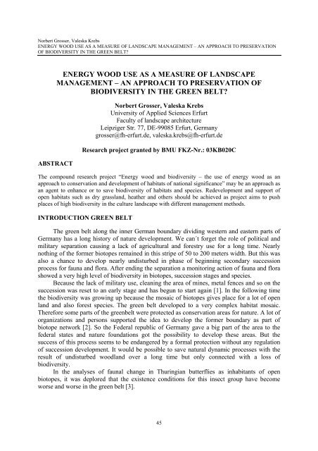 The Green Belt as a European Ecological Network strengths and gaps