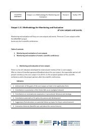 Methodology for Monitoring and Evaluation - GreenNet Project