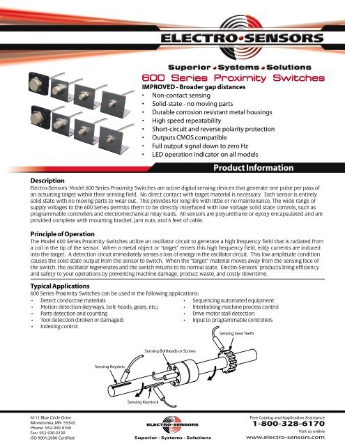 EZ-100 Rev B - Electro-Sensors, Inc.