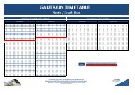 Download the train timetable. - Gautrain