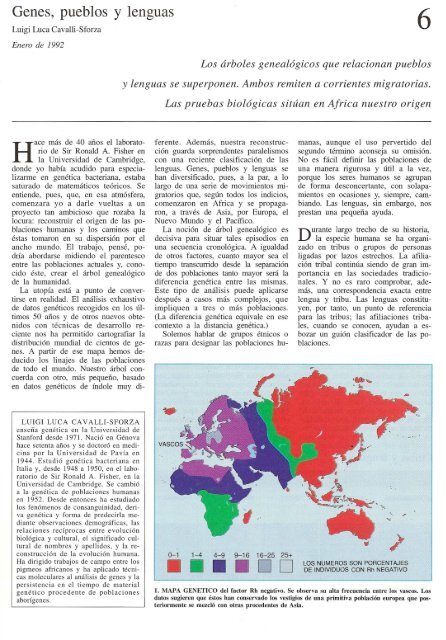 Cavalli-Sforza, L. L. 1992. Genes, pueblos y lenguas. En OrÃ­genes ...