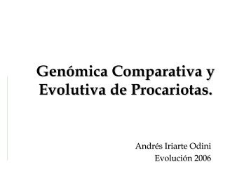 GenÃ³mica Comparativa y Evolutiva de Procariotas.