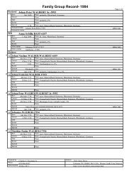 Family Group Sheet - Kerchner