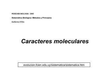 caracteres-moleculares IMPRIMIR - Laboratorio de EvoluciÃ³n