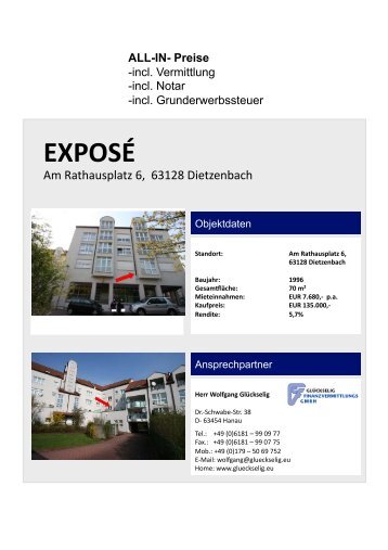 Expose Am Rathausplatz 6, 63128 Dietzenbach WG - glueckselig.eu