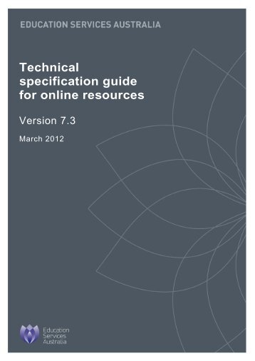 Technical specification guide for online resources - National Digital ...
