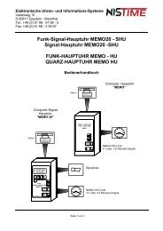 Funk-Signal-Hauptuhr MEMO20 - NIS time