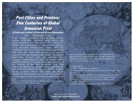 Port Cities and Printers conference program - Armenian Educational ...