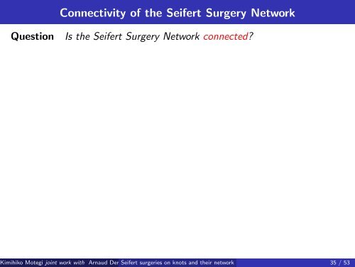 Seifert surgeries on knots and their network