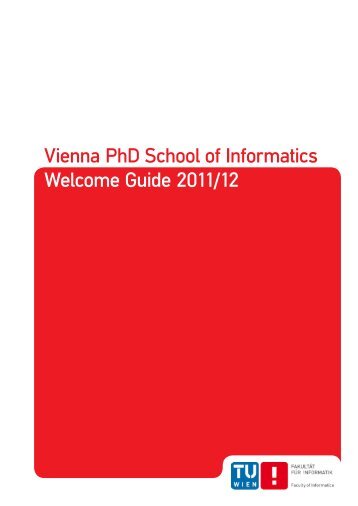 Vienna PhD School of Informatics Welcome Guide 2011/12