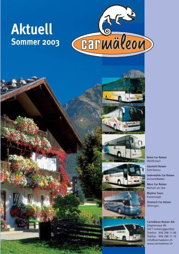 Aktuell Info FrÃ¼hling Sommer 2003 (pdf) - CarmÃ¤leon Reisen AG