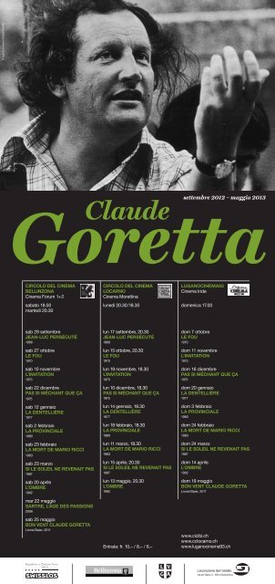 Claude Goretta - Circolo del Cinema di Locarno