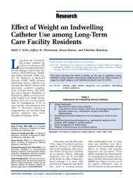Effect of weight on indwelling catheter use among long-term ... - SUNA