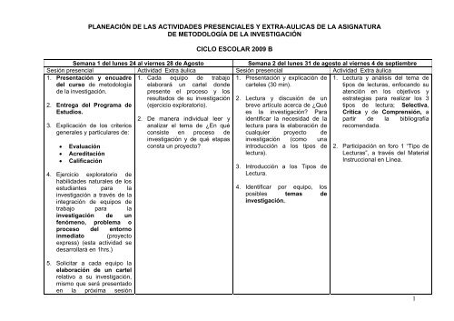 Semana 5: de agosto