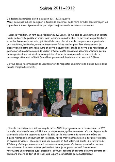 Annexe 1 â Interventions de Jean-Pierre Ladrey - CTT ZZ-LANCY