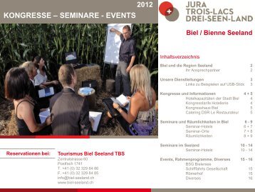 2012 kongresse â seminare - events - Tourismus Biel Seeland