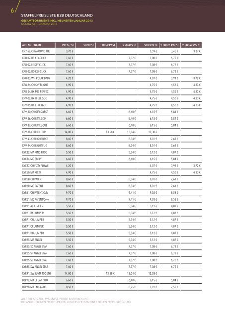 Preisliste B2B-D 1-2.. - troika.org - TROIKA GERMANY GmbH