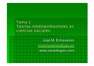 Tema 1 Teorías medioambientales en ciencias ... - Socioilógico