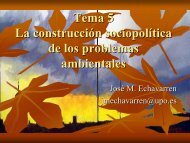 Tema 5 La construcción sociopolítica de los problemas ambientales