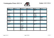 Trainingsplan Winter 2013/ 14 - A & R Tennis
