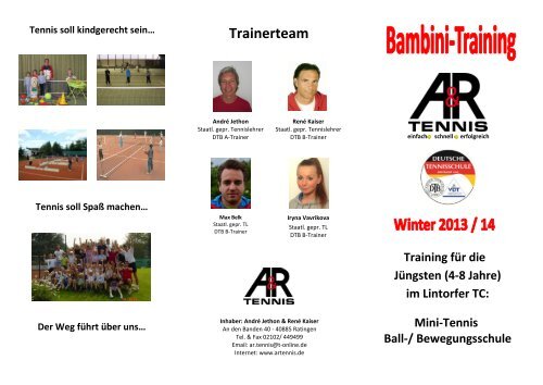 Bambini Wintertrainig - A & R Tennis