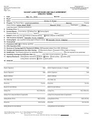 vacant land purchase and sale agreement specific terms xxxxx