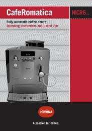 CafeRomatica Fully automatic coffee centre Operating ... - Nivona