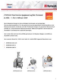 STEPHAN Food Service Equipment auf der ProSweets in KÃ¶ln â 1 ...