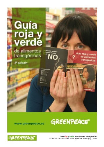 GuÃ­a roja y verde de alimentos transgÃ©nicos 4Âª ediciÃ³n ...