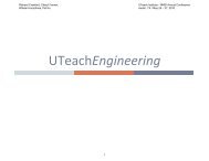 UTeachEngineering - The UTeach Institute