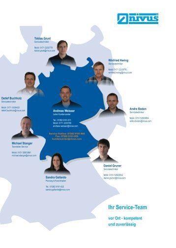 vor Ort - kompetent und zuverlässig Ihr Service-Team - NIVUS GmbH