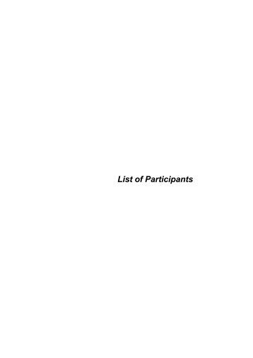 List of Participants - Cites
