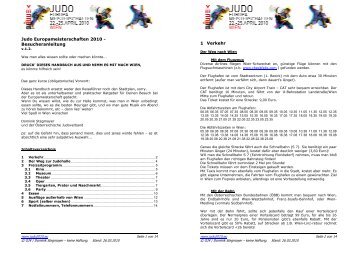 Judo Europameisterschaften 2010 - Besucheranleitung ... - JUDO EM