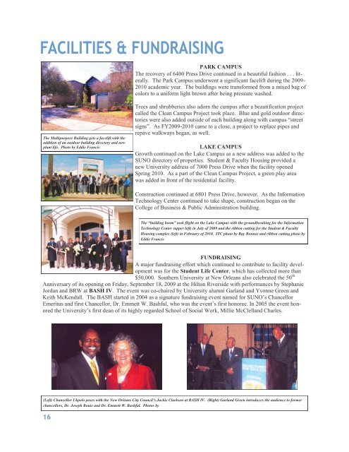 2009-10 Annual Report - Southern University New Orleans