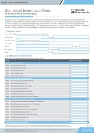 Additional Investment Form - Russell Investments