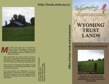 encroachment - wyoming state lands